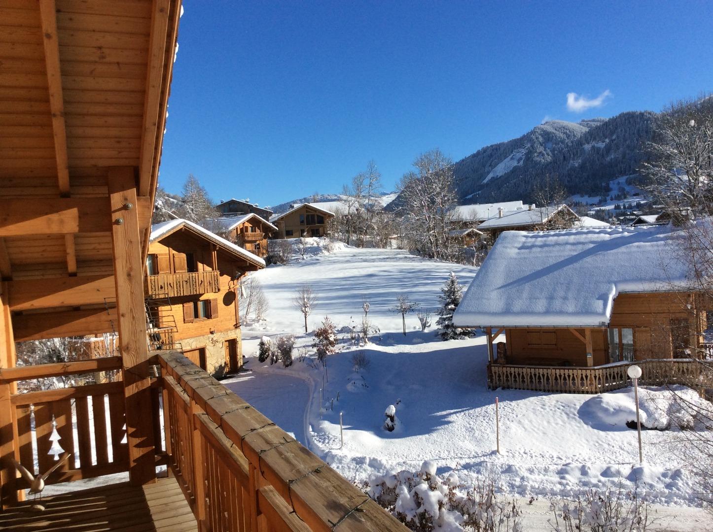 vue du balcon des chambres hiver 2021